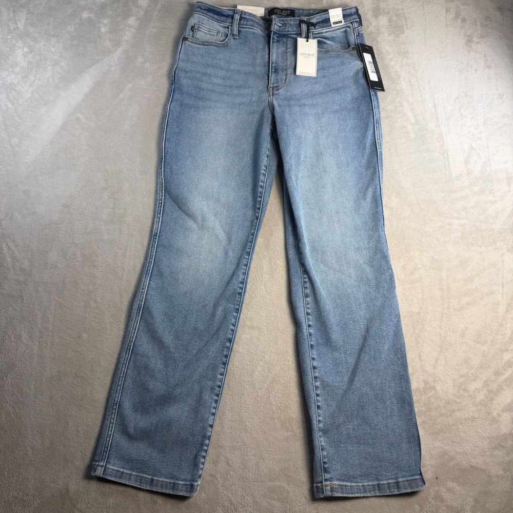Judy Blue Vintage Straight Jeans Womens 7/28 Medium Blue Denim JB8607 High Rise